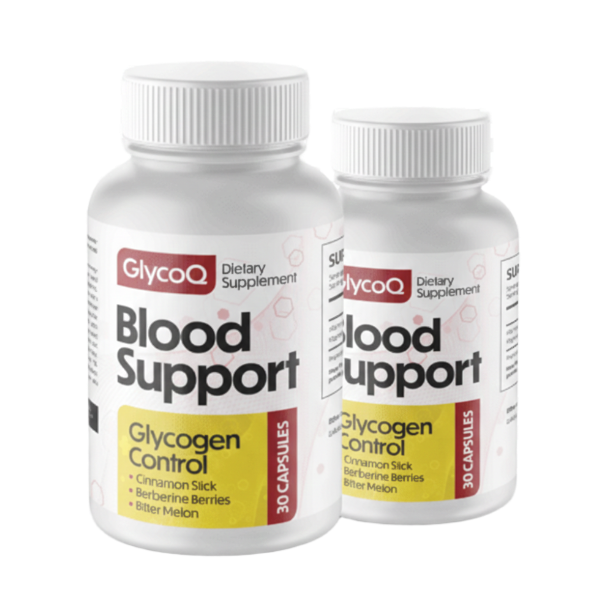 GlycoQ Supplement Bottles - Advanced Formula